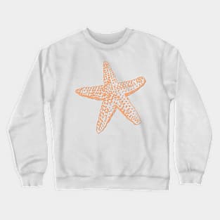 Starfish, Coral Orange Crewneck Sweatshirt